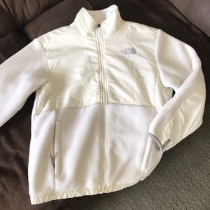 North Face -white fleece -girls Large
